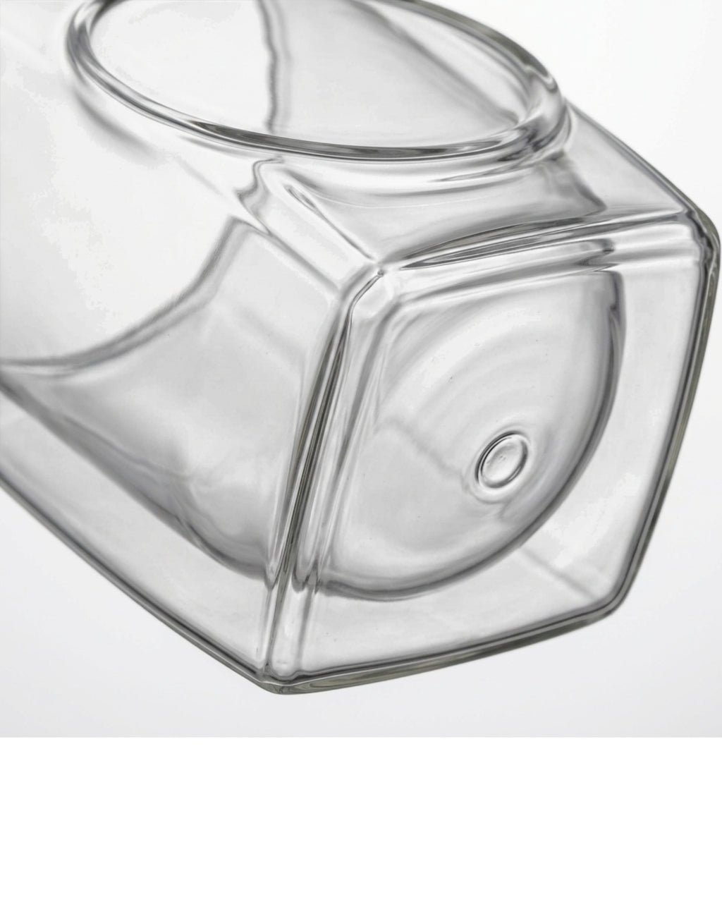 Zmkvn Nine Ounce Square Outer Double Wall Borosilicate Tumbler Clear - Detail view