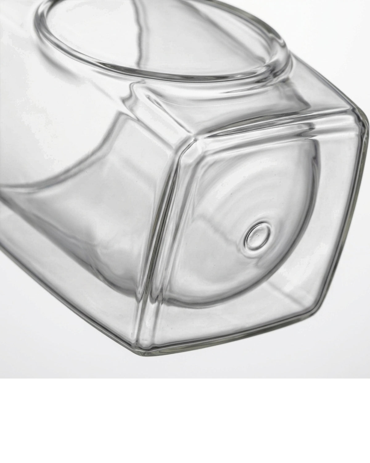 Zmkvn Nine Ounce Square Outer Double Wall Borosilicate Tumbler Clear - Detail view
