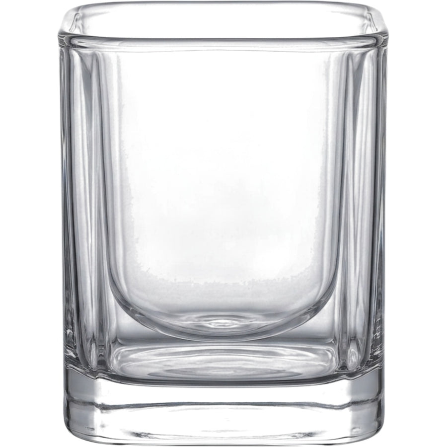 Zmkvn Nine Ounce Square Outer Double Wall Borosilicate Tumbler Clear