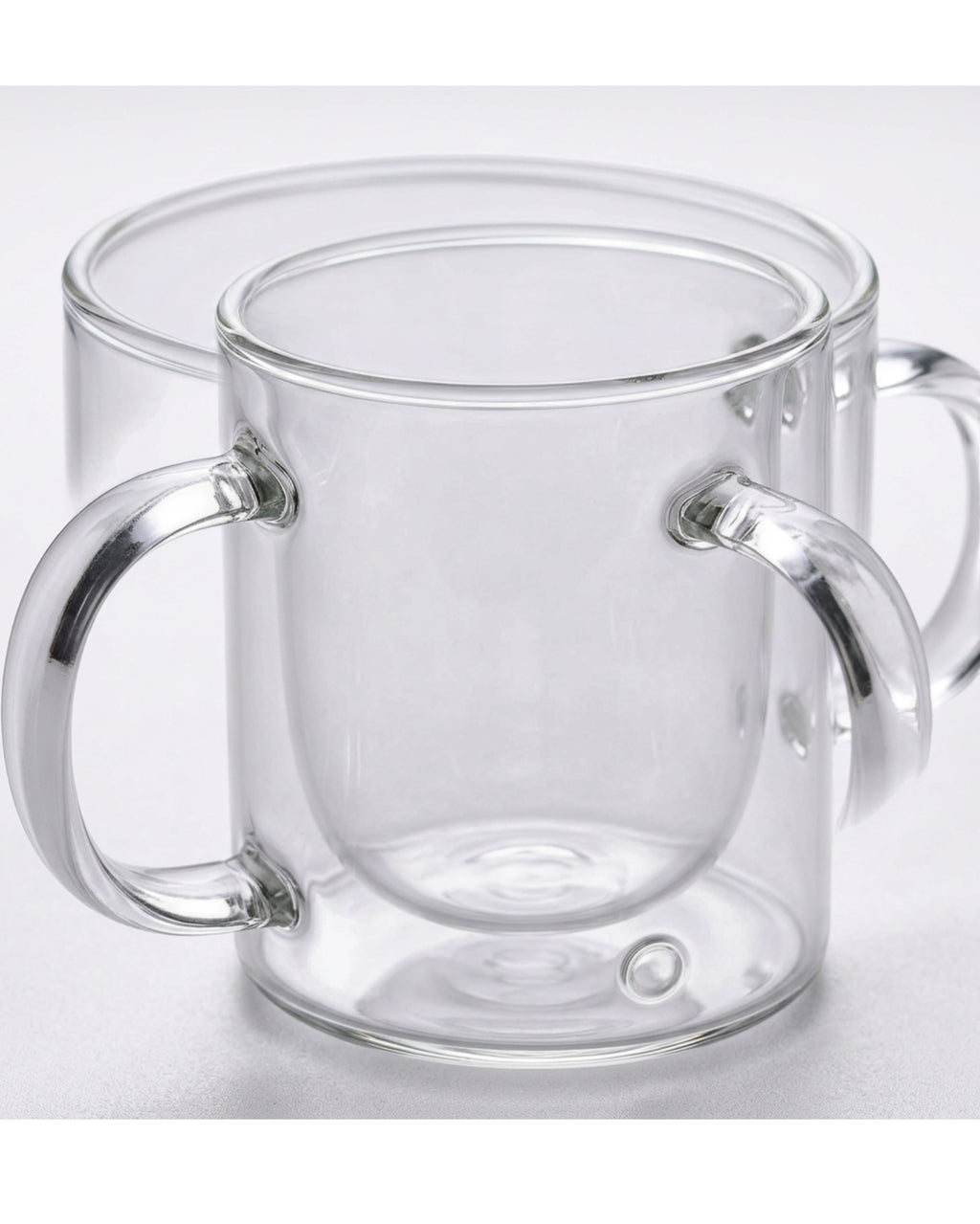 Zmkvn Thirteen Ounce Handled Double Wall Borosilicate Latte Mug Clear - Detail view