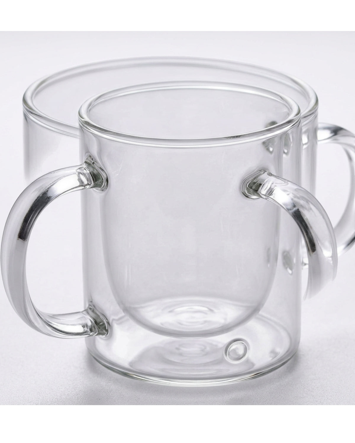 Zmkvn Thirteen Ounce Handled Double Wall Borosilicate Latte Mug Clear - Detail view