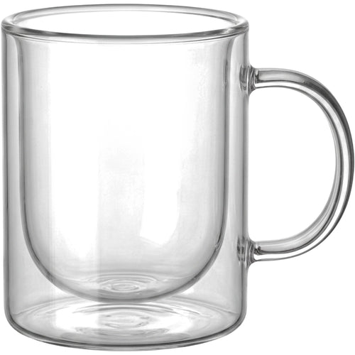 Zmkvn Thirteen Ounce Handled Double Wall Borosilicate Latte Mug Clear - Product view